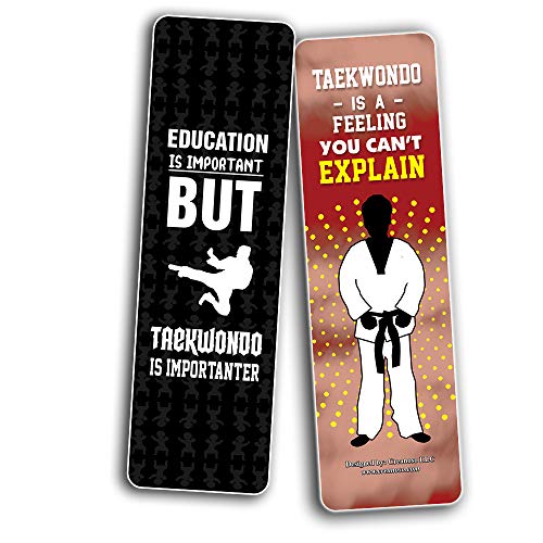 Taekwondo Cards (30-Pack)-Awesome Bookmarks for Men, Women, Boys, Girls, Teens Ã¢â‚¬â€œ Six Bulk Assorted Bookmarks Designs Ã¢â‚¬â€œ Book Reading Rewards Ã¢â‚¬â€œ Awesome Page Binder Pack