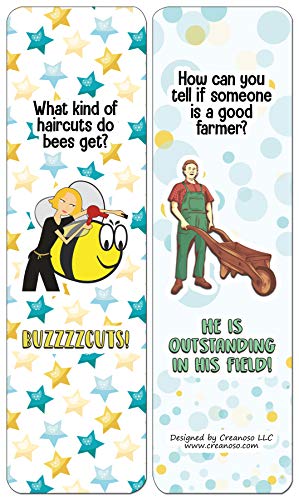 Creanoso Jokes for Kids Series Bookmarks Cards - Series 3 (30-Pack) - Classroom Reward Incentives for Students and Children - Stocking Stuffers Party Favors & Giveaways for Teens & Adults