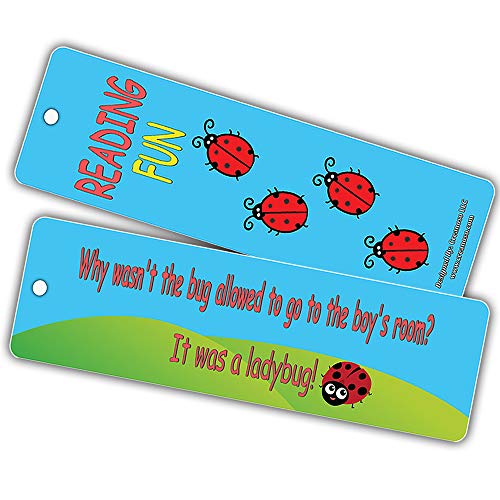 Creanoso Bug Jokes Funny Bookmarks (30-Pack) Ã¢â‚¬â€œ Stocking Stuffers Gifts for Boys Girls, Teens Ã¢â‚¬â€œ Epic Collection Page Clippers - Premium Quality Card Stock Ã¢â‚¬â€œ DIY Kit Ã¢â‚¬â€œ Teacher Gifts Ã¢â‚¬â€œ Party Favors