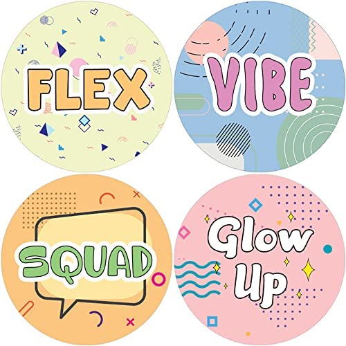 Creanoso Funny Millennial Slangs Stickers (10 Sets X 16 Designs) â€“ Sticker Card Giveaways for Kids â€“ Awesome Stocking Stuffers Gifts for Boys & Girls â€“ Classroom Home Rewards Enticements