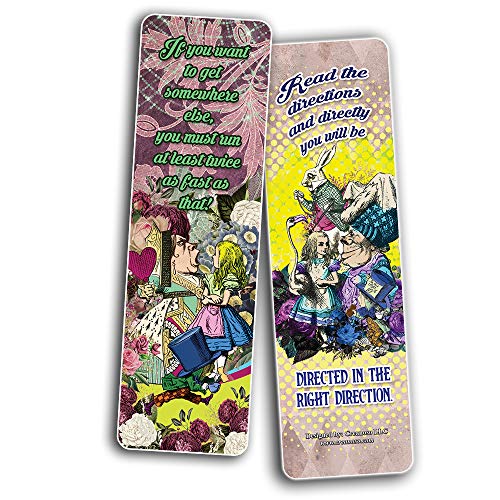 Alice in Wonderland Bookmarks Series 3 (30-Pack)-Stocking Stuffers Gift for Archers, Men, Women, Adults Ã¢â‚¬â€œ Gift Tokens Collection Set