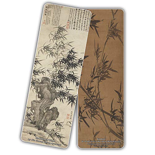 Creanoso Classic China Classical Arts Paintings Bookmarks (60-Pack) - Inspirational Chinese Art Impressions Bookmarker Card Set - Great Stocking Stuffers for Men, Women, Teens, Artists