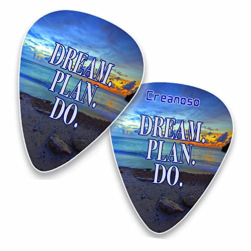 Guitar Picks (12-Pack) - Inspirational Dream Big Quotes Cool Gifts for Men Him Boyfriend husband Her wife Girls- Valentines day, Anniversary, Birthday Christmas Stocking Stuffers