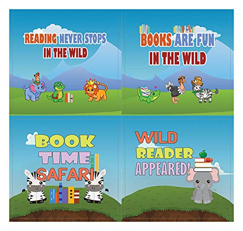 Creanoso Cute Sayings Wild Animals Stickers (10-Sheet) â€“ Total 120 pcs (10 X 12pcs) Individual Small Size 2.1 x 2. Inches , Waterproof, Unique Personalized Themes Designs, Any Flat Surface DIY Decoration Art Decal for Boys & Girls, Children, Teens