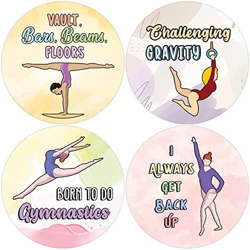 Creanoso Amusing Gymnast Stickers (10 Sets X 16 Designs) â€“ Sticker Card Giveaways for Kids â€“ Awesome Stocking Stuffers Gifts for Boys & Girls â€“ Classroom Home Rewards Enticements