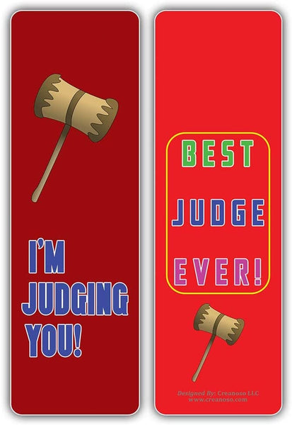 Creanoso I am a Judge Bookmarks (10-Sets X 6 Cards) â€“ Daily Inspirational Card Set â€“ Interesting Book Page Clippers â€“ Great Gifts for Adults and Teens