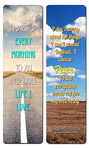 Creanoso Positive Encouragement Bookmarks - Positive Affirmations (30-Pack) - Classroom Reward Incentives for Students and Children - Stocking Stuffers Party Favors & Giveaways for Teens & Adults