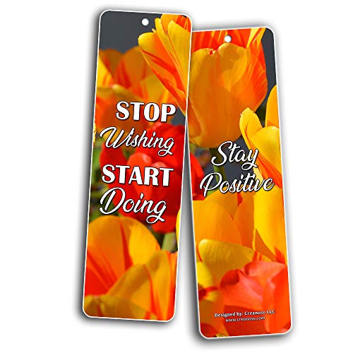 Creanoso Floral Positive Mindset Inspirational Quote Bookmarks (30-Pack) Ã¢â‚¬â€œ Powerful Lady Sayings About Character Ã¢â‚¬â€œ Stocking Stuffers Gift for Women, Ladies, Girls, Wife