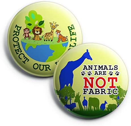 Protect Our Environment Pin Back Buttons - Save Our Wild Life (10 Pack)
