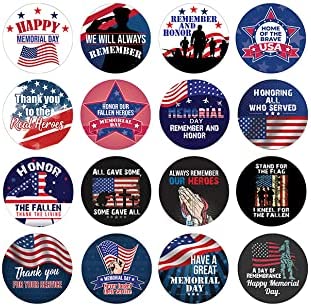 Creanoso Memorial Holiday Stickers (5 Sets X 16 Designs) â€“ Sticker Card Giveaways for Kids â€“ Awesome Stocking Stuffers Gifts for Boys & Girls â€“ Classroom Home Rewards Enticements
