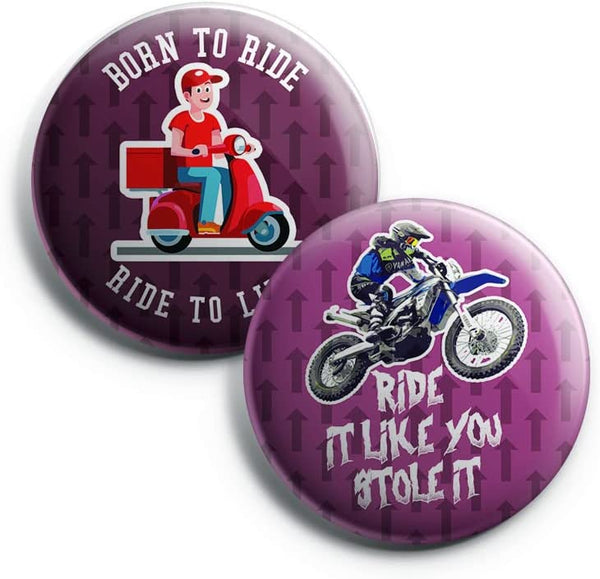 I just want to Ride Button Pins 1-Set X 10 Buttons)