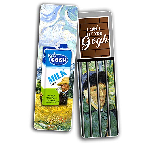 Meme Bookmarks Obsessed with Van Gogh Series 1 (30-Pack) Ã¢â‚¬â€œ Premium Gift Set Ã¢â‚¬â€œ Funny Van Gogh Famous Art Impressions Ã¢â‚¬â€œ Artist Gifts and Rewards Incentives Ã¢â‚¬â€œSilly Jokes Bookmarker Cards