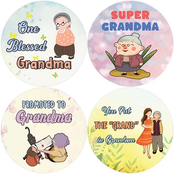 Creanoso Grandma Life Quotes Stickers (5 Sets X 16 Designs) â€“ Sticker Card Giveaways for Grandmothers â€“ Awesome Stocking Stuffers Gifts â€“ Home Rewards Enticements