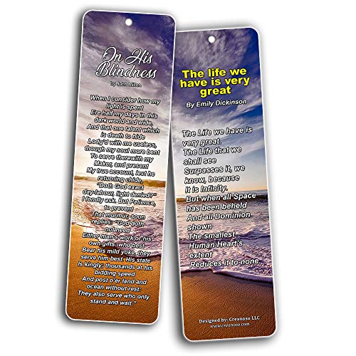 Famous Classical Short Poems Bookmarks Series 3 - Life (30-Pack)