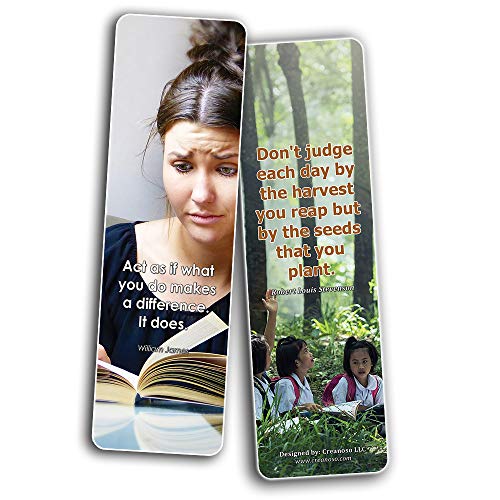 Creanoso Sayings Bookmarks for Students ÃƒÂ¢Ã¢â€šÂ¬Ã¢â‚¬Å“ Inspirational Theme (60-Pack) ÃƒÂ¢Ã¢â€šÂ¬Ã¢â‚¬Å“ Inspiring Inspirational Sayings Bookmarker Cards ÃƒÂ¢Ã¢â€šÂ¬Ã¢â‚¬Å“ Premium Gift Set for Teens, Men & Women ÃƒÂ¢Ã¢â€šÂ¬Ã¢â‚¬Å“ Student Incentives