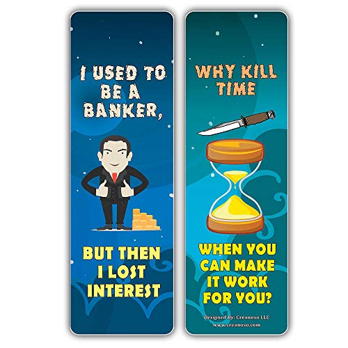 Creanoso Funny One Liners Jokes Motivational Bookmarks Series 1 (60-Pack) ÃƒÂ¢Ã¢â€šÂ¬Ã¢â‚¬Å“ Unique Stocking Stuffers Gifts for Men, Women, Unisex Adults ÃƒÂ¢Ã¢â€šÂ¬Ã¢â‚¬Å“ Cool Book Page Clippers Collection Set ÃƒÂ¢Ã¢â€šÂ¬Ã¢â‚¬Å“ Awesome Giveaways