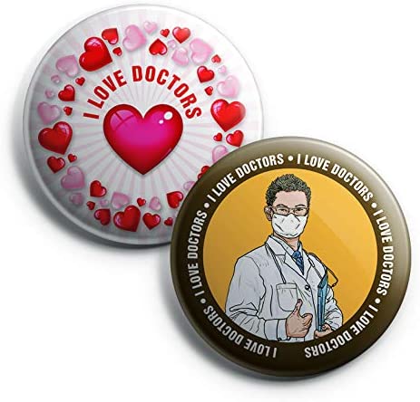 I love doctor Pinback Buttons (10 Pack) - Large 2.25" Boys and Girls Cute Designs Button pins