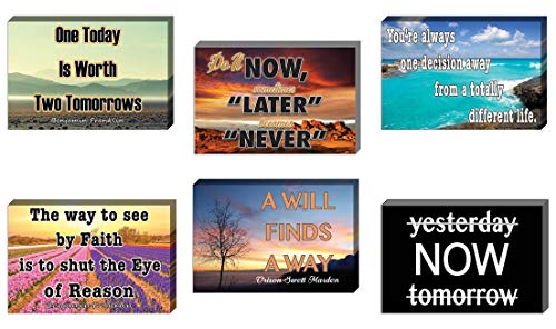 Creanoso Positive Mindset Postcards (60-Pack) â€“ Six Assorted Quality Card Stock Set â€“ Premium Stocking Stuffers Gift Ideas â€“ Inspiring Words for Daily Life