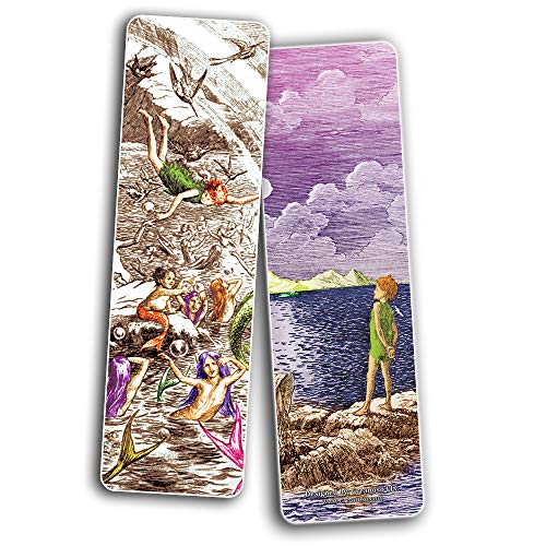 Creanoso Fairy Tales Peter and Wendy Bookmarks (60-Pack) ÃƒÂ¢Ã¢â€šÂ¬Ã¢â‚¬Å“ Inspirational Art Impressions Bookmarker Cards ÃƒÂ¢Ã¢â€šÂ¬Ã¢â‚¬Å“ Premium Gift Collection for Men & Women, Teens ÃƒÂ¢Ã¢â€šÂ¬Ã¢â‚¬Å“ Page Clipper