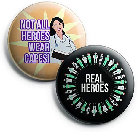 My Doctor My Hero Pinback Buttons (10-Pack) - Large 2.25" Frontliner Heroes, Doctor, Medical Designs Pins Badge