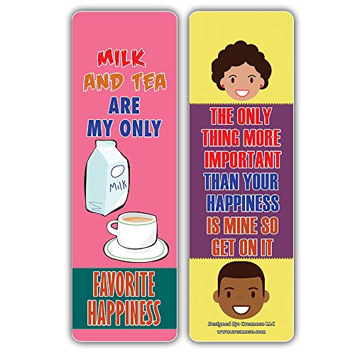 Creanoso Happiness One Liners Jokes Bookmarks Series 2 (30-Pack) Ã¢â‚¬â€œ Six Assorted Quality Bookmarker Cards Set Ã¢â‚¬â€œ Premium Gift Token Giveaways for Men, Women, Adults Ã¢â‚¬â€œ Cool Book Page Clippers