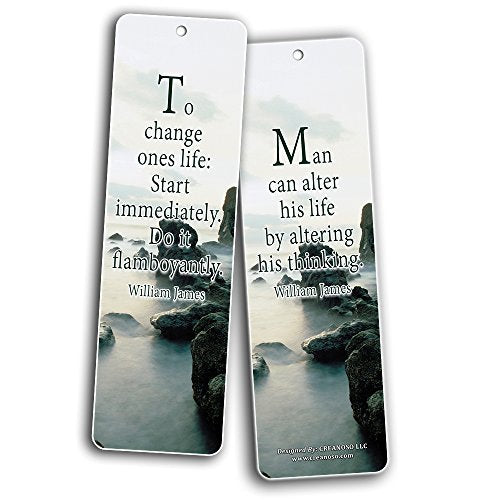 Creanoso Inspirational and Motivational Sayings Book Reading Bookmarks (30-Pack) Ã¢â‚¬â€œ Essential Inspiring Reading Collection Pack for Men, Women, Adults, Book Lovers, Bookworms