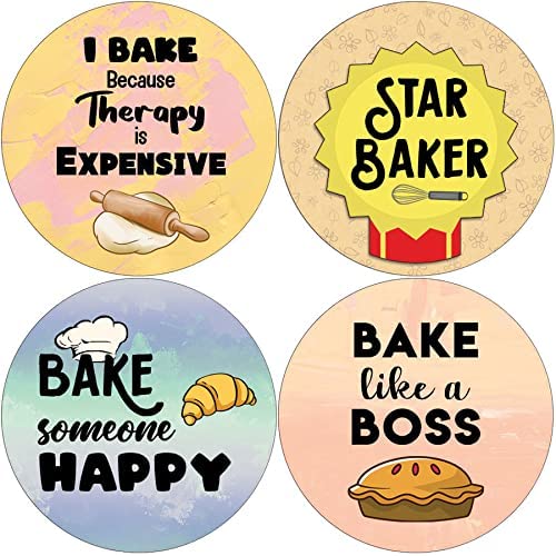 Creanoso Cute Baking Stickers (10-Sheet) â€“ Sticker Card for Kids â€“ Awesome Stocking Stuffers Gifts for Boys & Girls â€“ Classroom Home Rewards Enticements