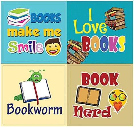 Creanoso Emoji Stickers for Bookworm (10-Sheet) Ã¢â‚¬â€œ Total 120 pcs (10 X 12pcs) Individual Small Size 2.1 x 2. Inches , Waterproof, Unique Personalized Themes Designs, Any Flat Surface DIY Decoration Art Decal for Boys & Girls, Children, Teens