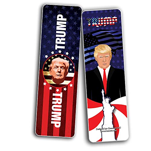 Creanoso Trump President Collectors Bookmarks (30-Pack) ÃƒÂ¢Ã¢â€šÂ¬Ã¢â‚¬Å“ Six Assorted Quality Bookmarker Cards Set ÃƒÂ¢Ã¢â€šÂ¬Ã¢â‚¬Å“ Premium Gift Token Giveaways for Men, Women, Teens, Kids ÃƒÂ¢Ã¢â€šÂ¬Ã¢â‚¬Å“ Cool Book Page Clippers