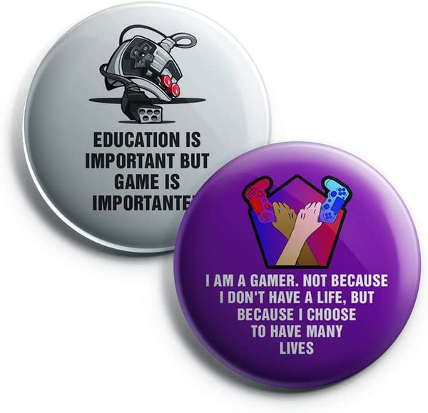 I am a Gamer Series 2 Button Pins (1-Set X 10 Buttons)