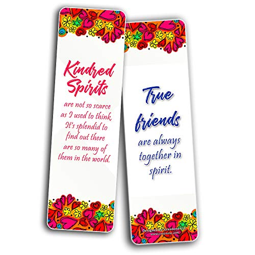 Flower Bookmarks Cards (60-Pack) - Anne of Green Gables Classic Literary Quotes - Bookish Reader Reading Gifts for Students Women Kids Boys Girls