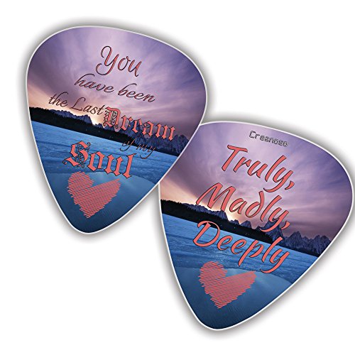 Love Guitar Picks (12-Pack) - I Love You Valentines Loving You Sweet Heart Unique Cool Romantic Cool Collectible - Music & Guitar Accessories for Boys Son Men Him