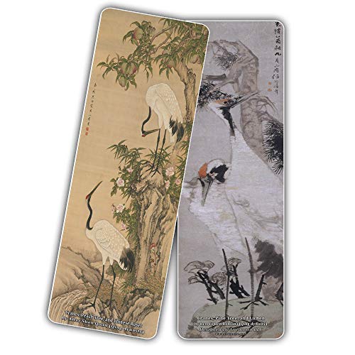 Creanoso Classic China Classical Arts Paintings Bookmarks (60-Pack) - Inspirational Chinese Art Impressions Bookmarker Card Set - Great Stocking Stuffers for Men, Women, Teens, Artists