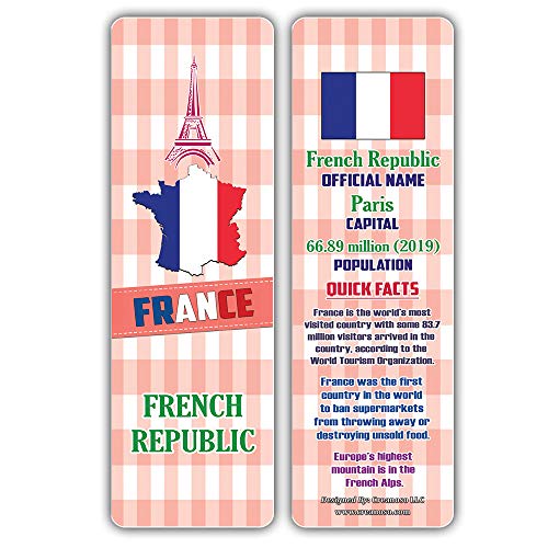 Creanoso Educational Facts European Countries Learning Bookmarks (30-Pack) Ã¢â‚¬â€œ Unique Reading Bookmarks Collection Set Ã¢â‚¬â€œ Stocking Stuffers for Boys, Girls, Kids Ã¢â‚¬â€œ Classroom Incentives - Giveaways