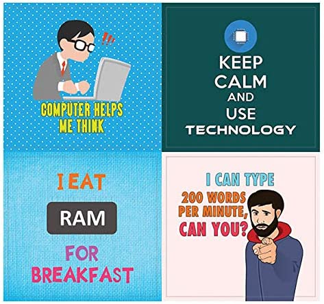 Creanoso Motivational Sayings Technology Stickers (20-Sheet) - Inspiring Inspirational Awesome Stickers Premium Gift Set â€“ Stocking Stuffers for Computer Nerds, Geeks â€“ Techie Gifts for Adults