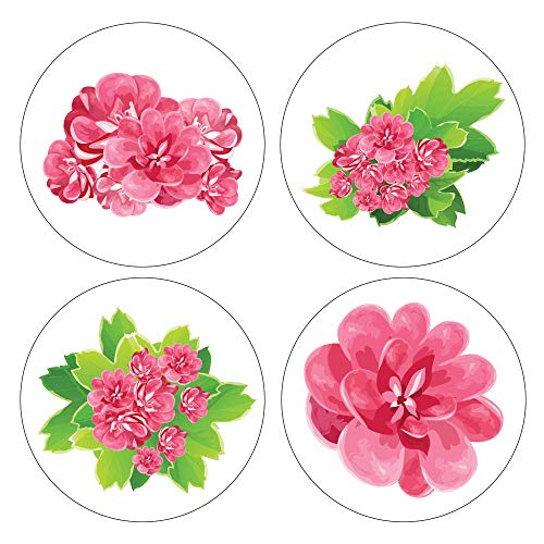 Creanoso Flower Stickers (10-Sheet) â€“ Elegant Flower Wall Stickers â€“ Assorted Bulk Note Stickers for Graduation, Thanksgiving, Wedding, Bridal Party, Birthdays, any Special Occasions â€“ Gifts for Women