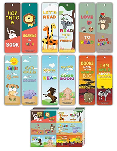 Creanoso Educational Motivational Quote Bookmarks for Kids (60-Pack) ÃƒÂ¢Ã¢â€šÂ¬Ã¢â‚¬Å“ Assorted Bookmark Cards + Bundled With 60 Motivational Quote Stickers Bundle ÃƒÂ¢Ã¢â€šÂ¬Ã¢â‚¬Å“ Classroom Teacher Rewards for Children