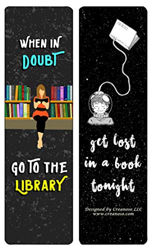 Creanoso Inspiring I Love Books Quote Sayings Postcards (30-Pack) â€“ Unique Greeting Card Bulk Pack Assorted Set â€“ Great Stocking Stuffers Gift for Bookworms, Bibliophiles, Men & Women, Teens