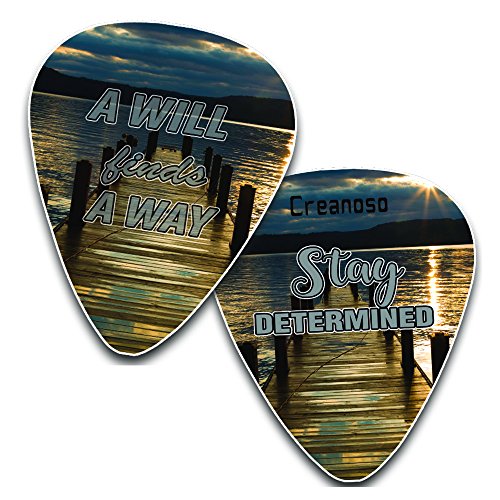 Creanoso Guitar Picks (12-Pack) - Motivational Inspirational Saying Quotes â€“ Inspiringly Cool Gifts Love for Men Women Youth - Great Gift Ideas for Anniversary, Birthday, Chrismas Stuffers