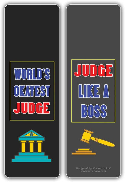 Creanoso I am a Judge Bookmarks (2-Sets X 6 Cards) â€“ Daily Inspirational Card Set â€“ Interesting Book Page Clippers â€“ Great Gifts for Adults and Teens