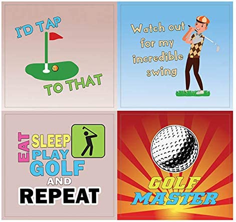 Creanoso Inspiring Sayings Golf Stickers for Golfers (10-Sheet) Ã¢â‚¬â€œ Premium Gift Set