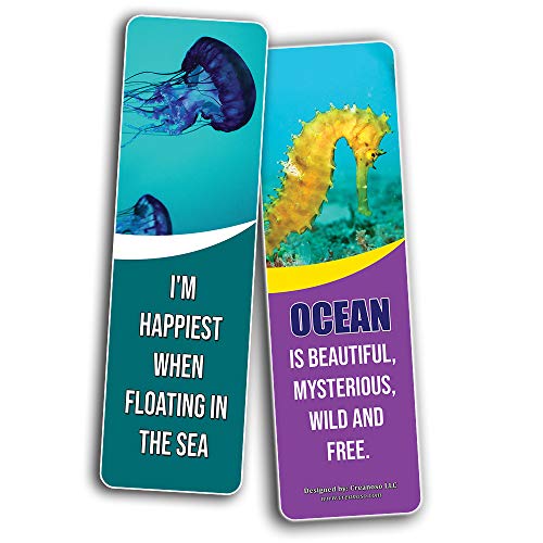 Creanoso Ocean Animal Bookmarks for Kids (60-Pack) ÃƒÂ¢Ã¢â€šÂ¬Ã¢â‚¬Å“ Premium Gift Set ÃƒÂ¢Ã¢â€šÂ¬Ã¢â‚¬Å“ Awesome Bookmarks for Boys, Girls, Children ÃƒÂ¢Ã¢â€šÂ¬Ã¢â‚¬Å“ Six Bulk Assorted Bookmarks Designs ÃƒÂ¢Ã¢â€šÂ¬Ã¢â‚¬Å“ School Incentives