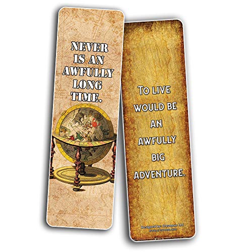 Creanoso Peter Pan Quotes Bookmarks (30-Pack) - Unique Art Impressions Book Binder - Stocking Stuffers Gift for Bookworms, Men & Women, Teens Ã¢â‚¬â€œ Inspiring Drawings Page Clip - Cool Rewards