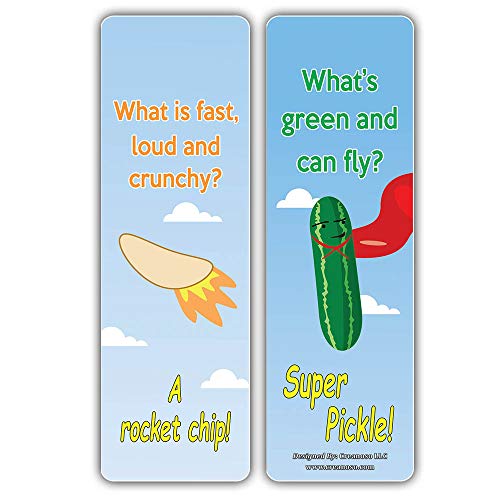 Creanoso Funny Jokes Series 6 Bookmarks Cards (30-Pack) Ã¢â‚¬â€œ Awesome Bookmarks for Boys, Girls, Children, Teens Ã¢â‚¬â€œ Six Assorted Bookmarks Designs Ã¢â‚¬â€œ Book Reading Rewards Ã¢â‚¬â€œ Book Page Clipper