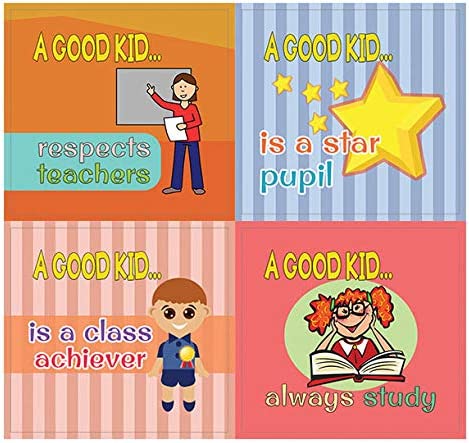 Creanoso A Good Kid Behavior Stickers - At School Stickers (20-Sheet) â€“ Gift Giveaways Stickers for Kids â€“ Awesome Stocking Stuffers Gifts for Boys & Girls, Teens â€“ Wall Table Surface DÃ©cor Art Decal