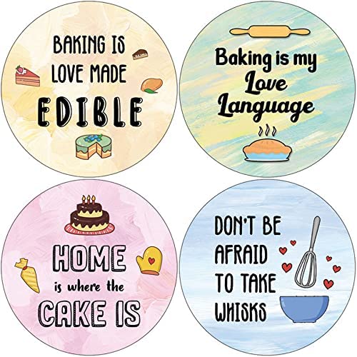 Creanoso Cute Baking Stickers (10-Sheet) â€“ Sticker Card for Kids â€“ Awesome Stocking Stuffers Gifts for Boys & Girls â€“ Classroom Home Rewards Enticements