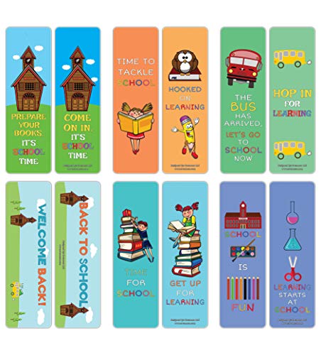 Creanoso Motivational Back to School Bookmarks (30-Pack) Ã¢â‚¬â€œ Encouraging Words Bookmarkers Bulk Set Ã¢â‚¬â€œ Premium Quality Book Clippers for Middle Schoolers