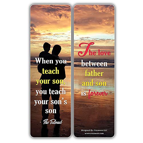 Dad Gifts - Father and Son Quotes Bookmarks (60-Pack) ÃƒÂ¢Ã¢â€šÂ¬Ã¢â‚¬Å“ Premium Gift Bookmarks Gift Ideas for Father and Son ÃƒÂ¢Ã¢â€šÂ¬Ã¢â‚¬Å“ Unique Father Gifts