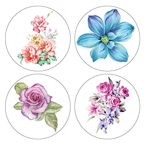 Creanoso Flower Stickers (10-Sheet) â€“ Elegant Flower Wall Stickers â€“ Assorted Bulk Note Stickers for Graduation, Thanksgiving, Wedding, Bridal Party, Birthdays, any Special Occasions â€“ Gifts for Women