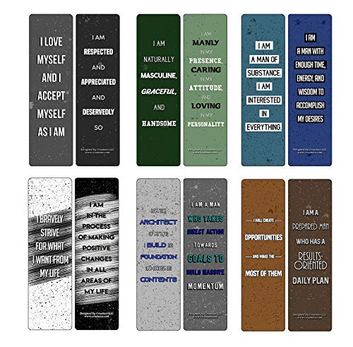 Creanoso Positive Words of Affirmation for Dads Bookmarks (30-Pack) Ã¢â‚¬â€œ Stocking Stuffers Gift for Fathers Ã¢â‚¬â€œ Paternal Reading Bookmarkers Collection Set Ã¢â‚¬â€œ Inspiring Inspirational Sayings